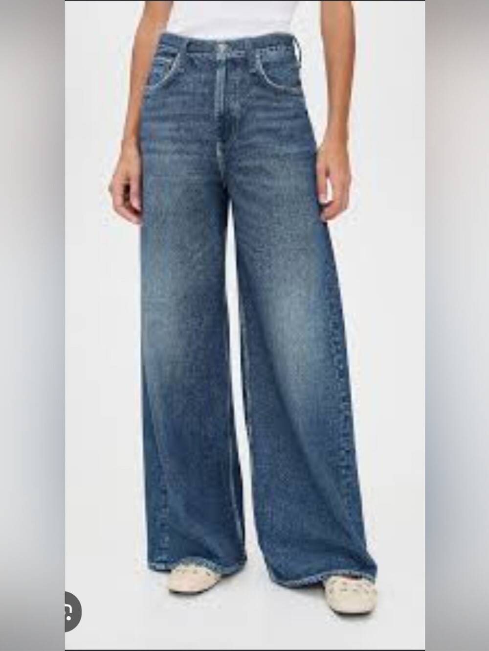 rag & bone Miramar Sofie Wide Leg Sweatpant Jeans Size 30 Zipper, Belt Loops